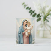 Catholic Memorial Mary Jesus Funeral Prayer 名刺 (スタンド正面)