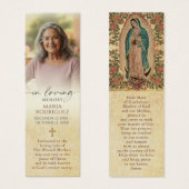 Catholic Memorial Photo Guadalupe Prayer Bookmark (正面&裏面)