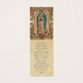 Catholic Memorial Photo Guadalupe Prayer Bookmark (裏面)