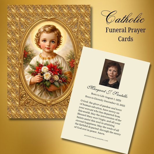 Catholic Memorial Prayer Christmas Jesus  名刺