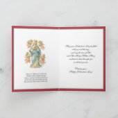 Catholic Mother Mary Angels with Roses  シーズンカード (内部)