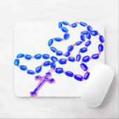 Catholic Mouse Pad White with Beautiful Rosary マウスパッド (マウス)