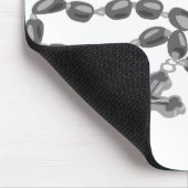 Catholic Mouse Pad White with Black Rosary マウスパッド (コーナー)