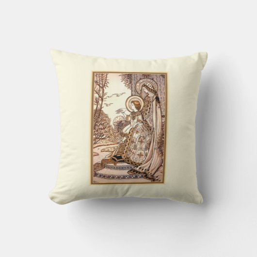 Catholic Pillow - Madonna and Child クッション (正面)