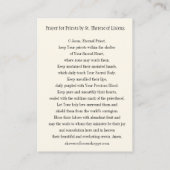 Catholic Prayer for Priests by St. Therese  名刺 (裏面)