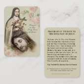 Catholic Prayer Holy Face St. Therese Religious 名刺 (正面/裏面)