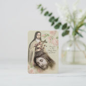 Catholic Prayer Holy Face St. Therese Religious 名刺 (スタンド正面)