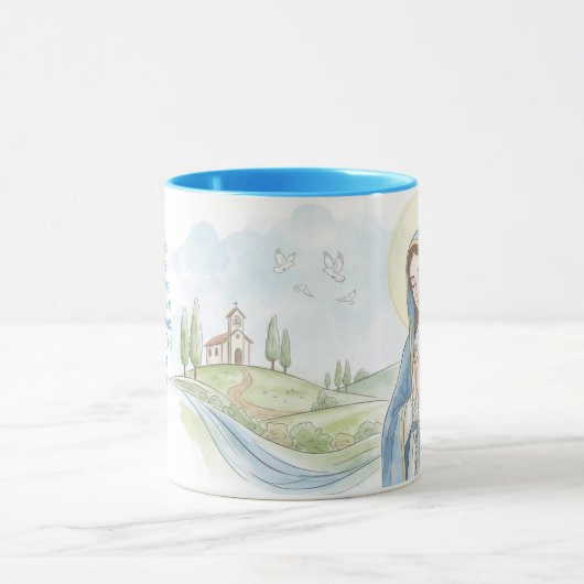 Catholic Prayer Mug, Marian Mug マグカップ (中央)