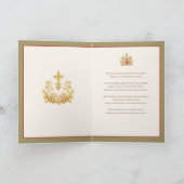 Catholic Priest Birthday Blessings Floral Gold  カード (内部)