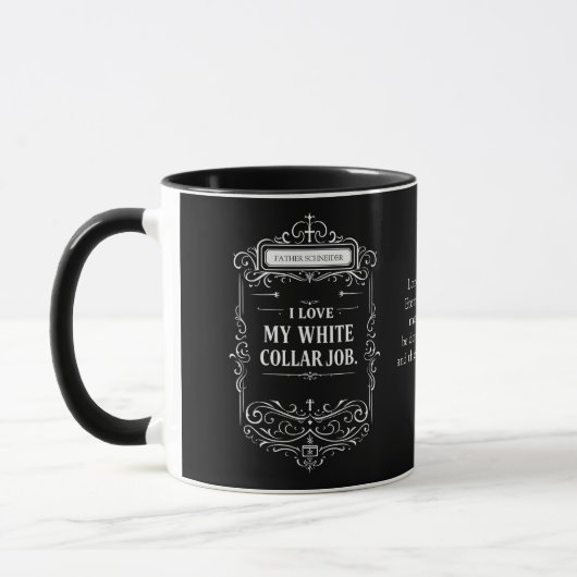 Catholic Priest Black Clergy Collar Religious Mug マグカップ (左)