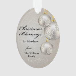 Catholic Priest Christmas Elegant Hanging Ornament オーナメント