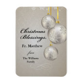 Catholic Priest Christmas Elegant Hanging Ornament マグネット (縦)