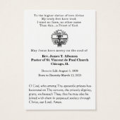 Catholic Priest Funeral Memorial Prayer (裏面)