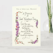 Catholic Priest St. Valentines Day Religious シーズンカード (正面)