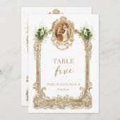Catholic Saint Wedding Table Number  招待状 (正面/裏面)