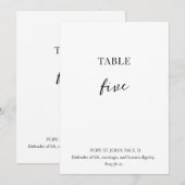 Catholic Saint Wedding Table Number  招待状 (正面/裏面)