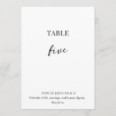 Catholic Saint Wedding Table Number  招待状 (正面)