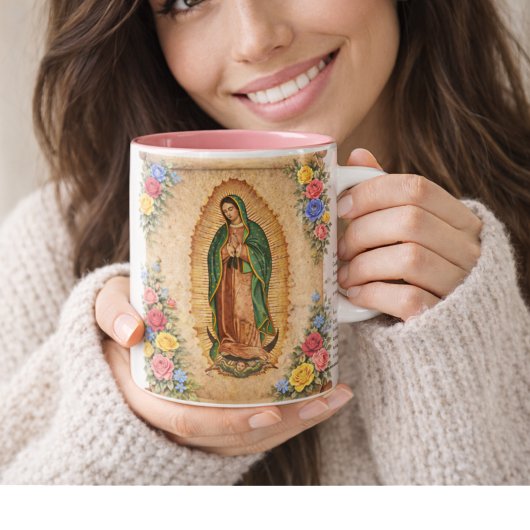 Catholic Spanish Guadalupe Religious Virgin Mary コーヒーマグカップ