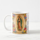 Catholic Spanish Guadalupe Religious Virgin Mary コーヒーマグカップ (左)