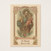 Catholic St. Joseph Memorare Prayer Holy Cards (正面)