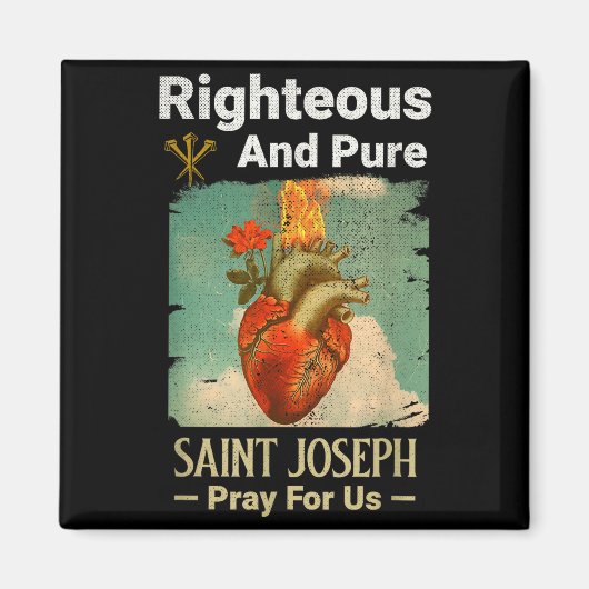 Catholic St. Joseph, Patron Saint Of Fathers, Pray マグネット (正面)