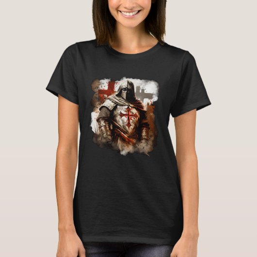 Catholic Templar Knights Medieval Tシャツ (正面)