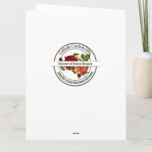 Catholic Thankの贈り物に結婚感謝 カード (裏面)