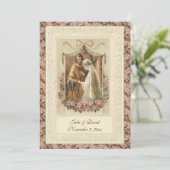 Catholic Vintage Wedding Church/Reception 招待状 (スタンド正面)