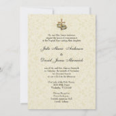 Catholic Vintage Wedding Church/Reception 招待状 (裏面)