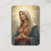 Catholic Virgin Mary Memorial Ivory Prayer Card 名刺 (裏面)