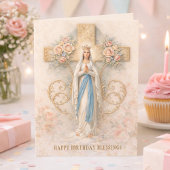 Catholic Virgin Mary Religious Birthday Card カード