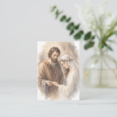 Catholic Wedding Betrothal Prayer Mary Joseph 名刺 (スタンド正面)