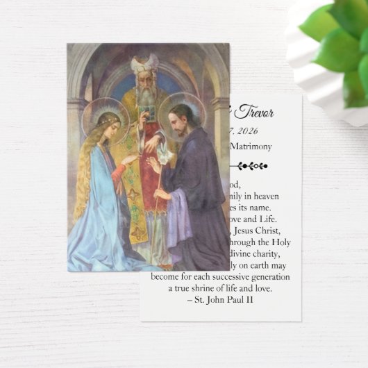 Catholic Wedding Prayer Card  (デスク)