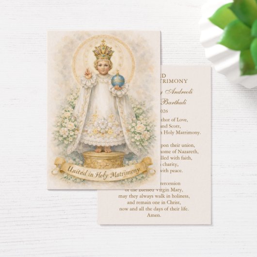 Catholic Wedding Prayer Card Betrothal  (デスク)
