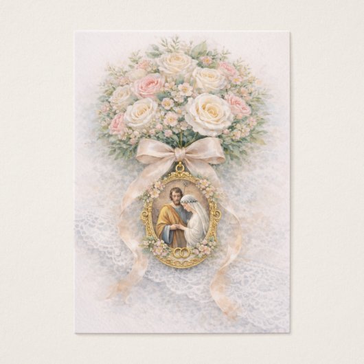 Catholic Wedding Prayer Card Betrothal  (正面)