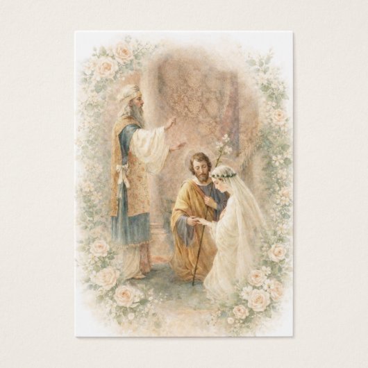 Catholic Wedding Prayer Card Betrothal  (正面)