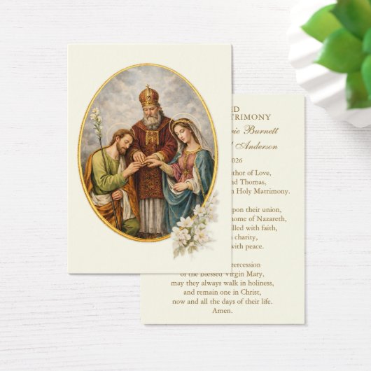Catholic Wedding Prayer Card Betrothal (デスク)