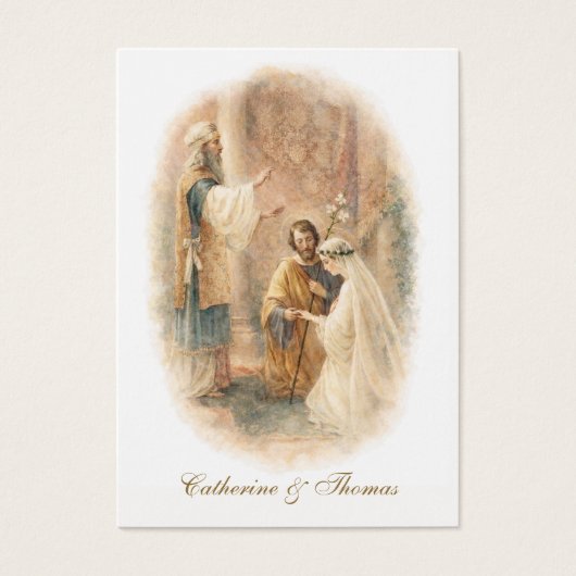 Catholic Wedding Prayer Card Betrothal  (正面)