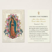 Catholic Wedding Prayer Guadalupe (正面&裏面)