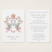 Catholic Wedding Prayer Marian Auspice (正面&裏面)