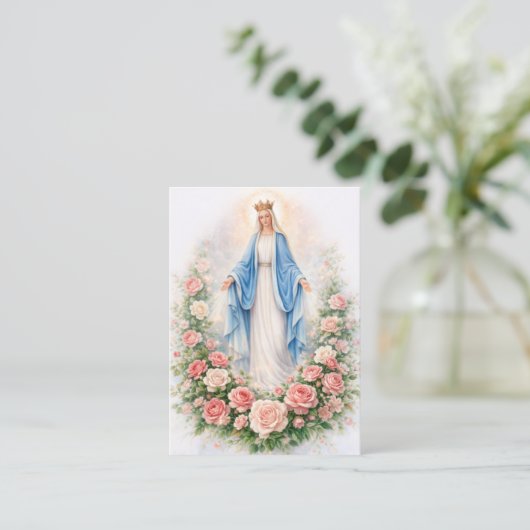 Catholic Wedding Prayer Our Lady of Grace 名刺 (スタンド正面)
