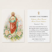 Catholic Wedding Sacred Heart of Jesus Prayer (正面&裏面)