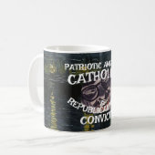 CATHOLICS CONVICTS DHS CBP 共和党 2026 X コーヒーマグカップ (正面左)