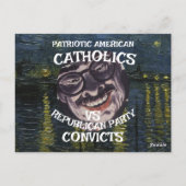 CATHOLICS CONVICTS DHS CBP 共和党 2026 X ポストカード (裏面)