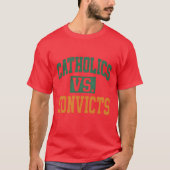 Catholics Vs. Convicts Retro Distressed Style 1988 Tシャツ (正面)