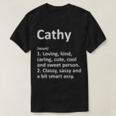 CATHY定義名パーソナライズされた誕生日 Tシャツ (デザイン正面)