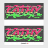 Cathy Vorname Name Graffiti Aufkleber Sticker シール (シート)
