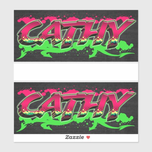 Cathy Vorname Name Graffiti Aufkleber Sticker シール (シート)