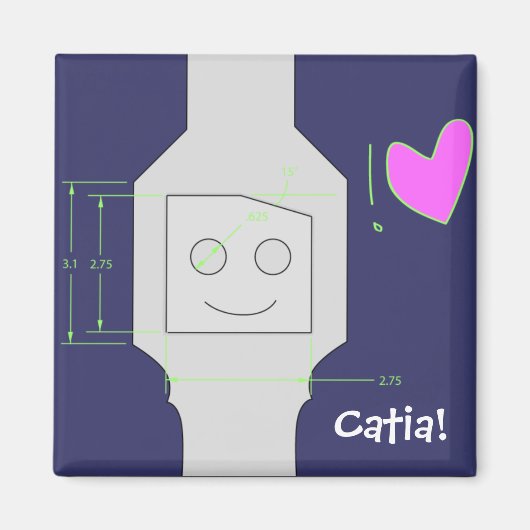 Catiaモデリング マグネット (正面)