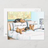 Catia Cho著ヨークシャーテリアの睡眠 ポストカード (正面/裏面)